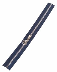 Angel Çanta Aksesuar Başlıklı Fermuar 30 Cm Gümüş Metal Lacivert - Angel Çanta Aksesuar