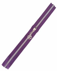 Angel Çanta Aksesuar Başlıklı Fermuar 30 Cm Gümüş Metal Mor - Angel Çanta Aksesuar