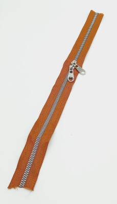 Angel Çanta Aksesuar Çift Başlı Taba Fermuar Gümüş Metal 40 Cm - 1