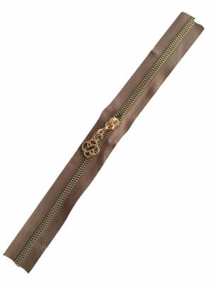 Angel Çanta Aksesuar Başlıklı Fermuar 40 Cm Light Gold Metal Vizon - 1