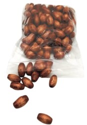 Angel Çanta Aksesuar 8 Mm Ahşap Oval Boncuk Taba Renk 50 Gr - Angel Çanta Aksesuar