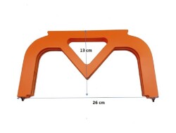 Angel Çanta Aksesuar 26 Cm Yeşil Renk Ahşap Burs, Ahşap Klips - 4