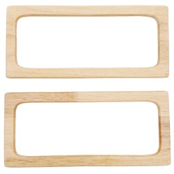 Angel Çanta Aksesuar Dikdörtgen Model 9x20 cm Açık Ahşap Renk Ahşap Çanta Sapı - 2