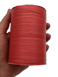 Angel Çanta Aksesuar 7 Numara Açık Kırmızı Renk Angel Soft Rafya, Saten Rafya 100 gr 200 Metre - Angel Çanta Aksesuar