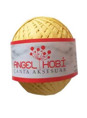 Angel Çanta Aksesuar Bobin Rafya 150 Gr Sarı No:3 - 1