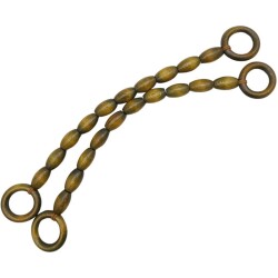 Angel Çanta Aksesuar 20 mm Oval Ahşap Boncuklu 40 cm Zeytin Yeşili Renk Çanta Sapı - Angel Çanta Aksesuar