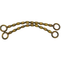 Angel Çanta Aksesuar 20 mm Oval Ahşap Boncuklu 40 cm Zeytin Yeşili Renk Çanta Sapı - 2