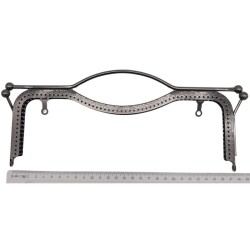 Angel Çanta Aksesuar 27 cm Üstten Tutmalı Çanta Klipsi Çanta Bursu Füme Metal - 2