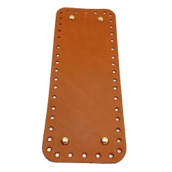 Angel Çanta Aksesuar Gerçek Deri Taba 30X12 cm Dikdörtgen Light Gold Metalli Çanta Tabanı - Angel Çanta Aksesuar