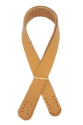 Angel Çanta Aksesuar Açık Taba Renk Gerçek Deri 60X3 Cm Çift Sap - Angel Çanta Aksesuar