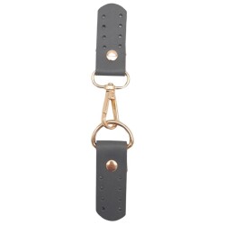 Angel Çanta Aksesuar Gerçek Deri Kancalı Böce (Kilit) Gri Renk Light Gold Metalli - 2