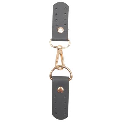 Angel Çanta Aksesuar Gerçek Deri Kancalı Böce (Kilit) Gri Renk Light Gold Metalli - 2