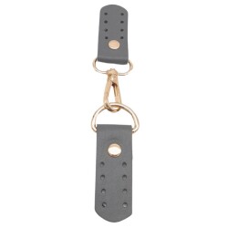 Angel Çanta Aksesuar Gerçek Deri Kancalı Böce (Kilit) Gri Renk Light Gold Metalli - 3