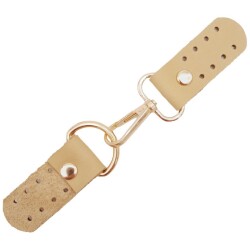 Angel Çanta Aksesuar Gerçek Deri Kancalı Böce (Kilit) Ham Doğal Renk Light Gold Metalli - 2