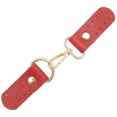 Angel Çanta Aksesuar Gerçek Deri Kancalı Böce (Kilit) Kırmızı Renk Light Gold Metalli - 2