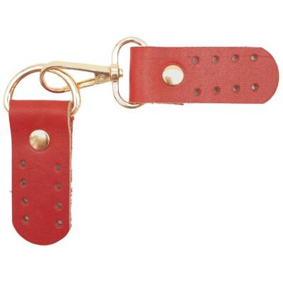 Angel Çanta Aksesuar Gerçek Deri Kancalı Böce (Kilit) Kırmızı Renk Light Gold Metalli - 3