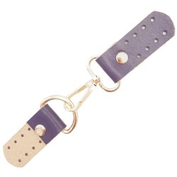 Angel Çanta Aksesuar Gerçek Deri Kancalı Böce (Kilit) Mor Renk Light Gold Metalli - 2