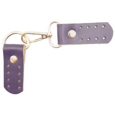 Angel Çanta Aksesuar Gerçek Deri Kancalı Böce (Kilit) Mor Renk Light Gold Metalli - 3