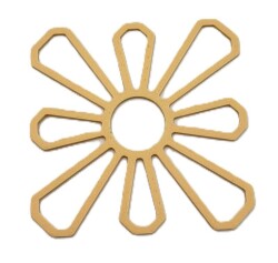 Angel Çanta Aksesuar Motif Aparatı Bej Renk 1 Adet (Çiçek kanvas) - 2
