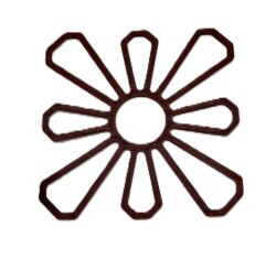 Angel Çanta Aksesuar Motif Aparatı Kahve Renk 1 Adet (Çiçek kanvas) - 2
