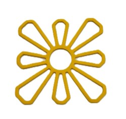Angel Çanta Aksesuar Motif Aparatı Sarı Renk 1 Adet (Çiçek kanvas) - 2