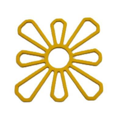Angel Çanta Aksesuar Motif Aparatı Sarı Renk 1 Adet (Çiçek kanvas) - 2