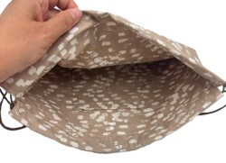 Angel Çanta Aksesuar Örgü Çantaya Hazır Astar Tabanlı Büzgülü 22x12 cm Vizon Renk - 3