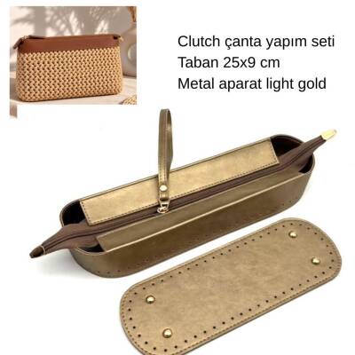 Angel Çanta Aksesuar Gold Renk Nez Model Clutch Çanta Yapım Seti - 1