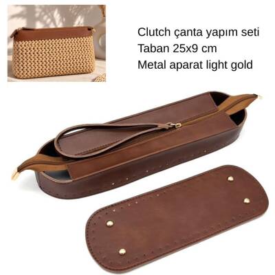Angel Çanta Aksesuar Taba Renk Nez Model Clutch Çanta Yapım Seti - 1