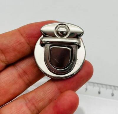 Angel Çanta Aksesuar 3 Cm Çapında Silvery Renk Kilit Yuvarlak - 1