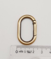 Angel Çanta Aksesuar Antik 3 cm Ovalize Yaylı Halka 1 Adet - 3