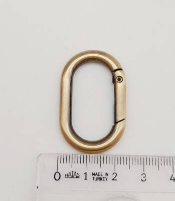 Angel Çanta Aksesuar Antik 3 cm Ovalize Yaylı Halka 1 Adet - 3