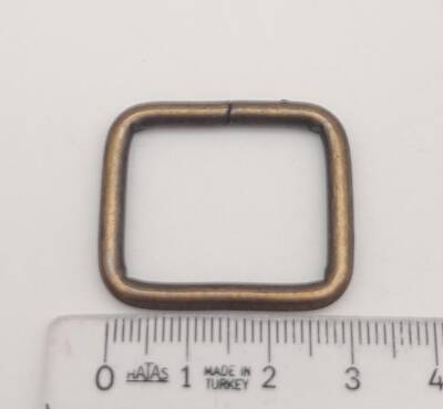 Angel Çanta Aksesuar Antik Renk 2.5X2 Cm Dikdörtgen Halka - 2