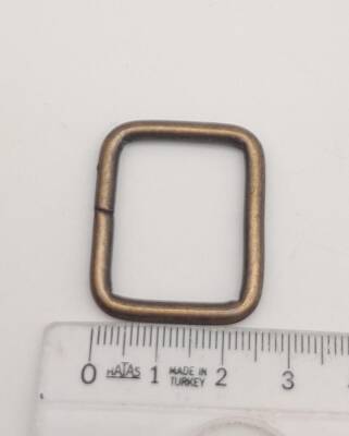 Angel Çanta Aksesuar Antik Renk 2.5X2 Cm Dikdörtgen Halka - 3