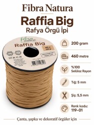 Angel Çanta Aksesuar 200 gr Himalaya Rafya Fibra Natura Raffia Big 119-01 (Hasır Renk ) - Himalaya