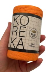 Angel Çanta Aksesuar Koreka Rafya Turuncu Renk - Angel Çanta Aksesuar