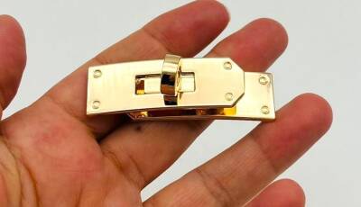 Angel Çanta Aksesuar 6 Cm Light Gold Geçmeli Kilit - 1