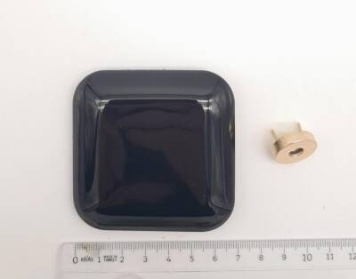 Angel Çanta Aksesuar 7 cm Kare Akrilikli Siyah Renk Light Gold Mıknatıslı Kilit - 2