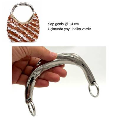 Angel Çanta Aksesuar 14 Cm U Model Çanta Sapı Silvery Renk - 1