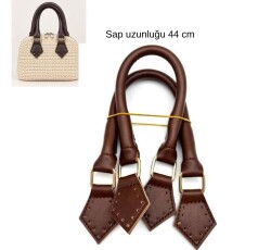 Angel Çanta Aksesuar Halkalı Pelikan Model Taba Renk Kısa Çanta Sapı - Angel Çanta Aksesuar