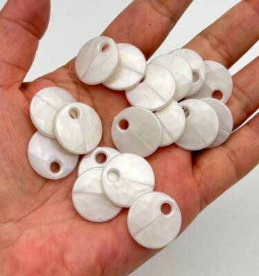 Angel Çanta Aksesuar Krem Renk 2 Cm Pul 100 Gr (Sedef Görünümlü Plastik) - 1
