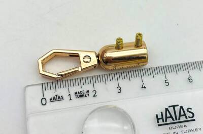 Angel Çanta Aksesuar 9 mm Light Gold Renk Kancalı Kovan 10 Adet - 3