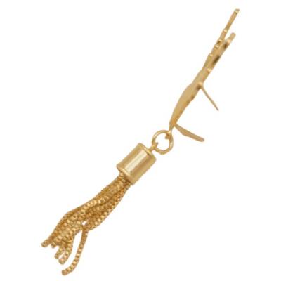 Angel Çanta Aksesuar Light Gold Renk Püsküllü Geyik Model Çanta Süsü - 4