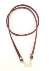 Angel Çanta Aksesuar Spagetti Model Çanta Sapı Bordo Renk Light Gold Metal - Angel Çanta Aksesuar