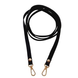 Angel Çanta Aksesuar Spagetti Model Dikişsiz Çanta Sapı Siyah Renk Light Gold Metal - Angel Çanta Aksesuar