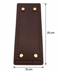 Angel Çanta Aksesuar 25x10 Cm Dikdörtgen Çanta Tabanı Kahve Golden Metalli - Angel Çanta Aksesuar