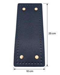 Angel Çanta Aksesuar 25x10 Cm Dikdörtgen Çanta Tabanı Lacivert Golden Metalli - Angel Çanta Aksesuar