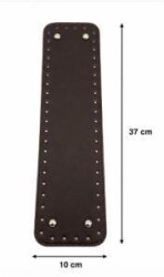 Angel Çanta Aksesuar Suni Deri 37x10 cm Dikdörtgen Çanta Taban Koyu Kahve Renk Silvery Aparatlı - Angel Çanta Aksesuar