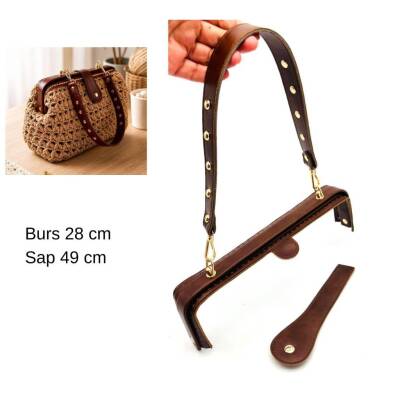 Angel Çanta Aksesuar 28 Cm Lüks Model Çanta Seti Taba Light Gold Metalli - 1