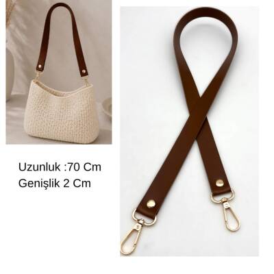 Angel Çanta Aksesuar 70 Cm Kancalı Çanta Sapı Taba Golden Metalli - 1
